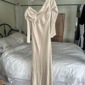 JLUXLABEL Cream Long Sleeve Dress - Bridal Shower / Wedding / Engagement